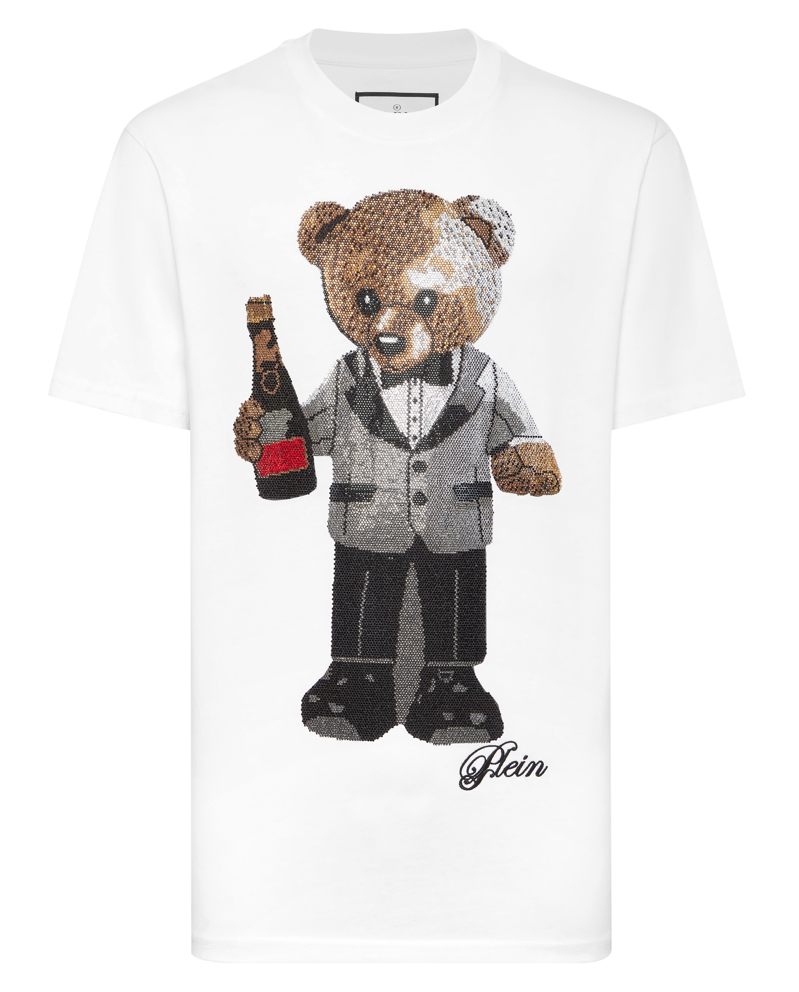 Biała z kryształową grafiką Teddy Bear - Image #3