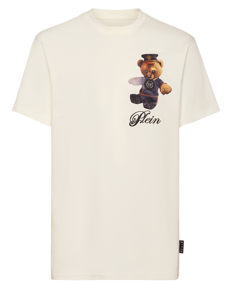 Biały t-shirt z grafiką Teddy Bear - Image #4