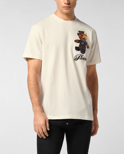 Biały t-shirt z grafiką Teddy Bear - Image #0