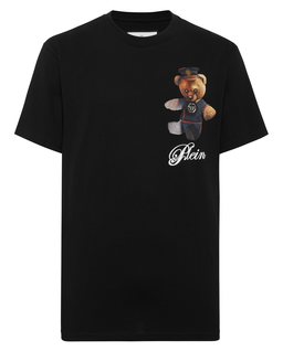 Czarny t-shirt z grafiką Teddy Bear - Image #4