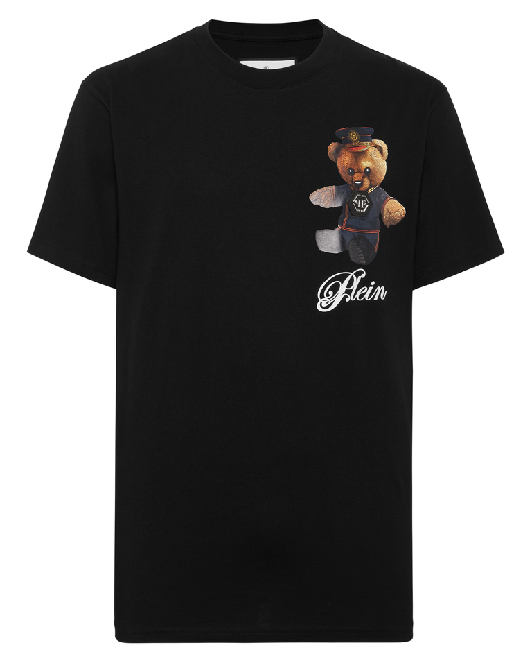 Czarny t-shirt z grafiką Teddy Bear - Image #4