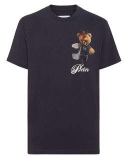 Granatowy t-shirt z grafiką Teddy Bear - Image #4