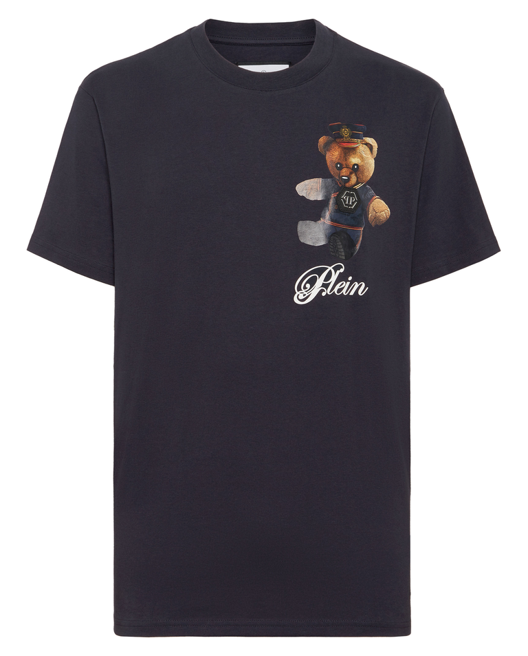 Granatowy t-shirt z grafiką Teddy Bear - Image #4