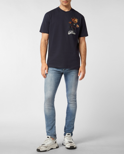 Granatowy t-shirt z grafiką Teddy Bear - Image #2