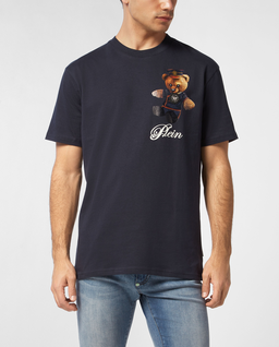 Granatowy t-shirt z grafiką Teddy Bear - Image #0