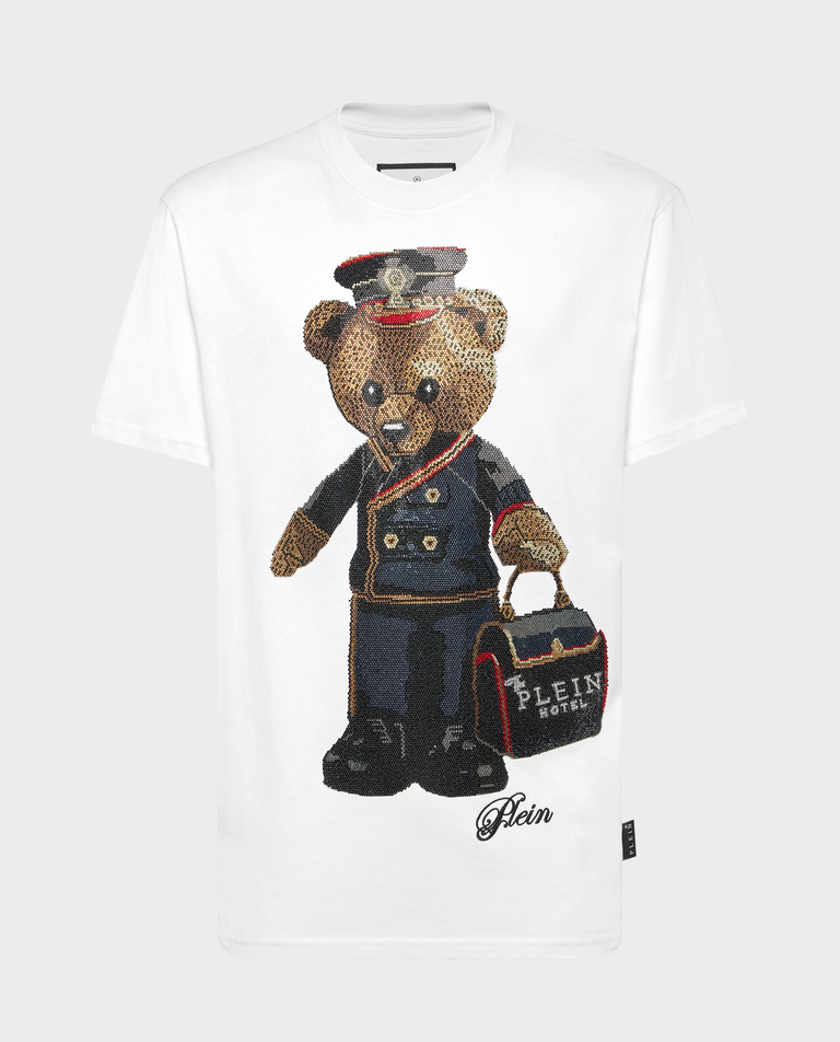 T-shirt z kryształową grafiką Teddy Bear