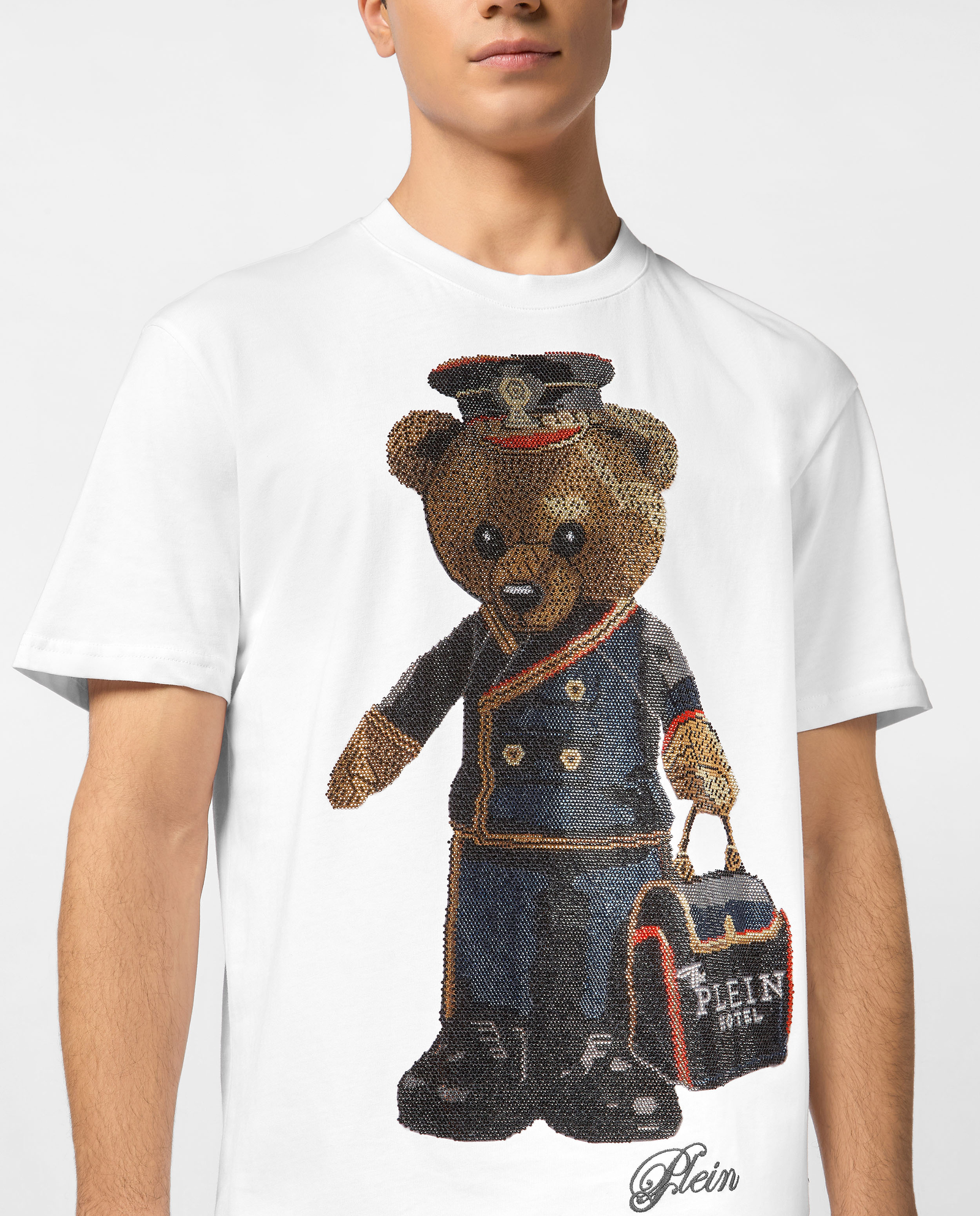 T-shirt z kryształową grafiką Teddy Bear - Image #3