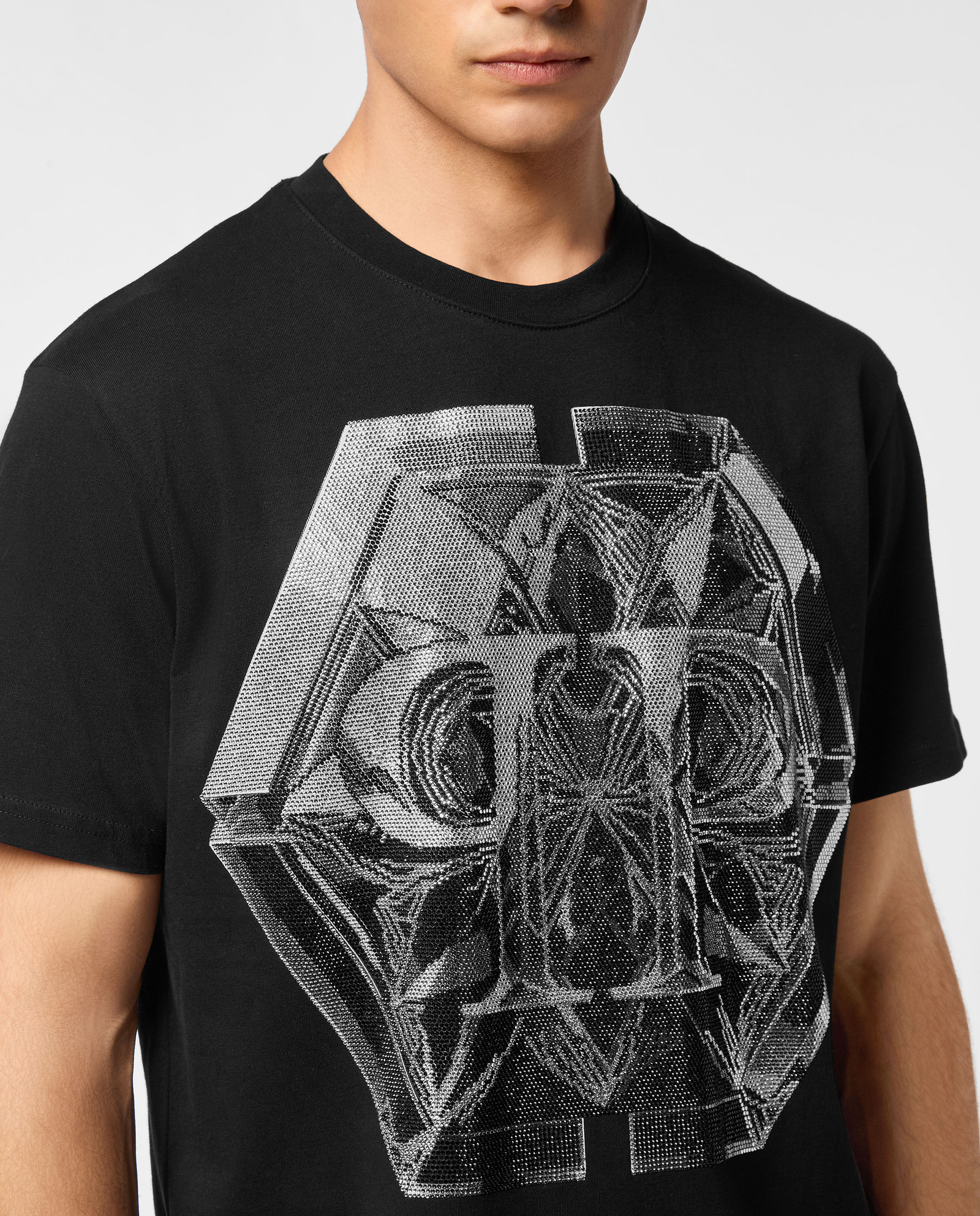 Czarny t-shirt Glass PP Hexagon - Image #3