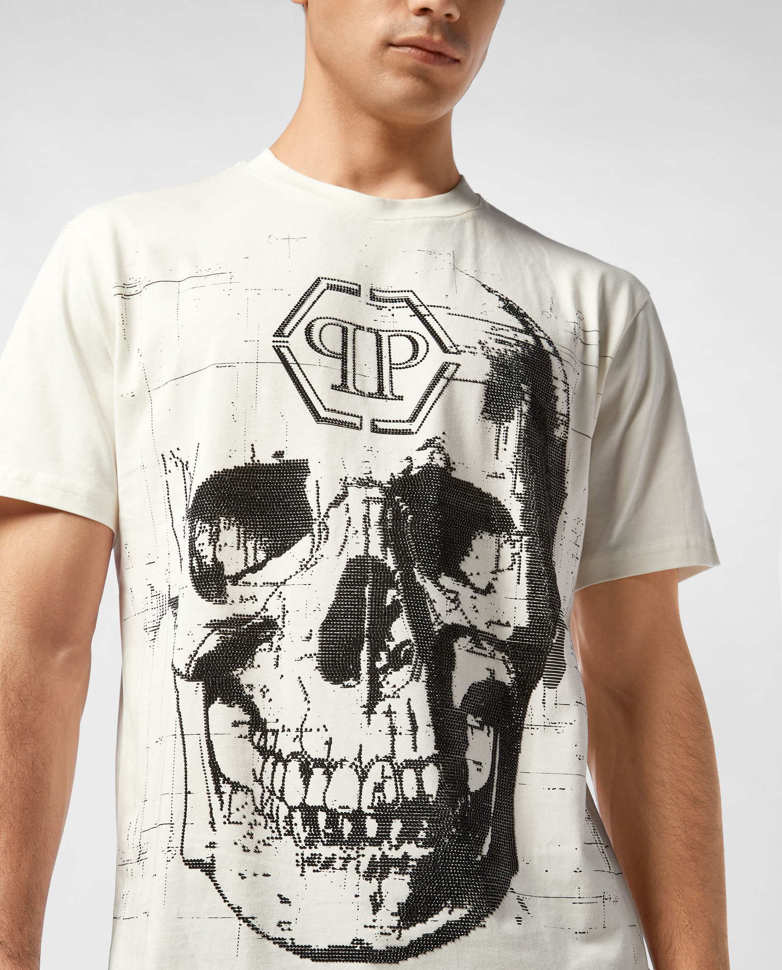 T-shirt z kryształowym motywem czaszki - Image #3
