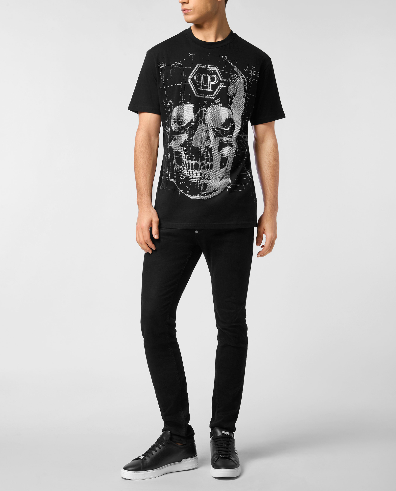 T-shirt z kryształowym motywem czaszki - Image #2