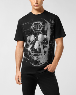T-shirt z kryształowym motywem czaszki - Image #0