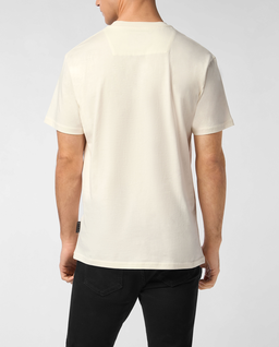 Biały t-shirt z nadrukiem gwiazd - Image #1