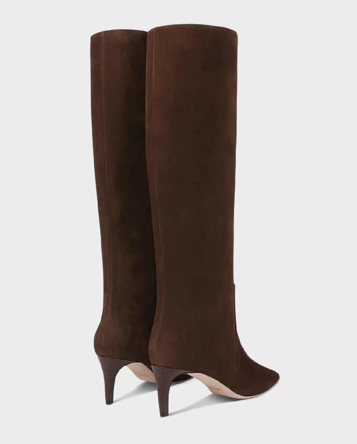 Brązowe zamszowe kozaki na szpilce Stiletto 60 - Image #3