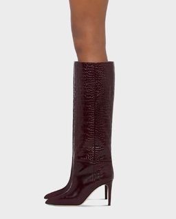 Burgundowe kozaki na szpilce Stiletto 85 - Image #0