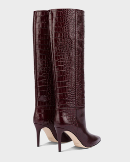 Burgundowe kozaki na szpilce Stiletto 85 - Image #3