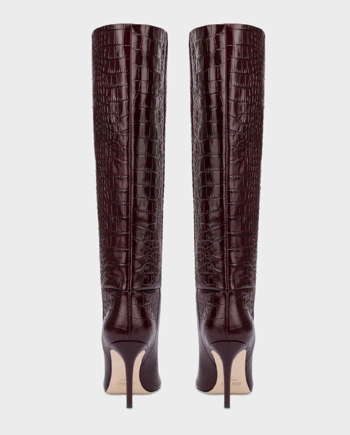 Burgundowe kozaki na szpilce Stiletto 85 - Image #4