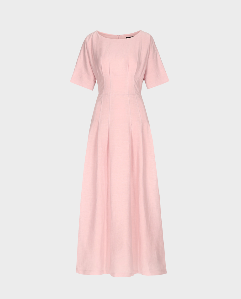 Różowa sukienka z lnu Cami - Image #1
