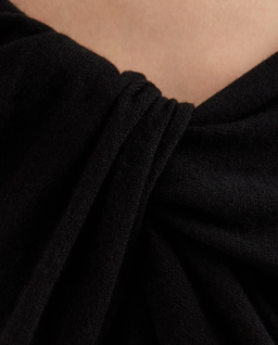 Czarny sweter z wełny i jedwabiu - Image #3