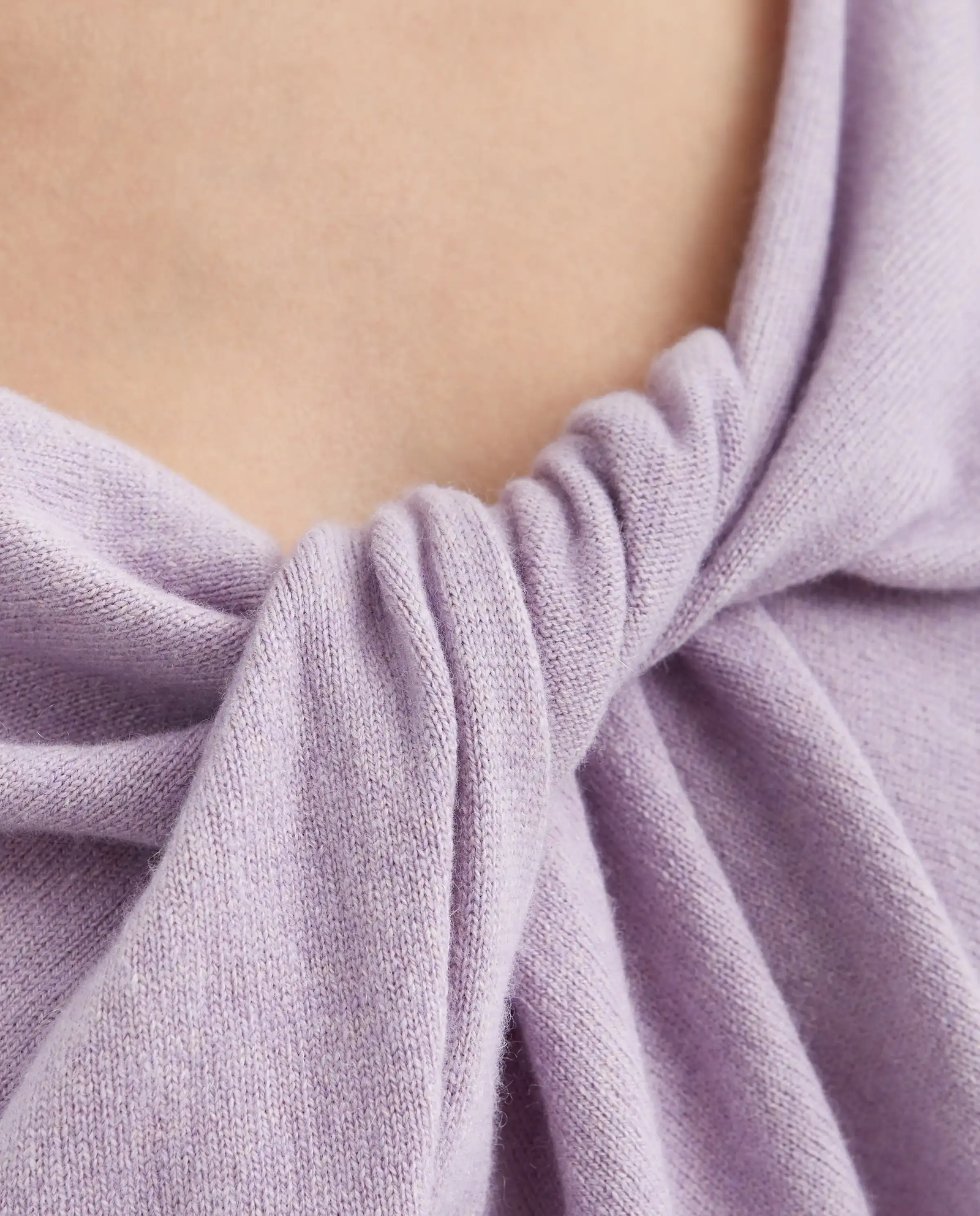 Liliowy sweter z wełny i jedwabiu - Image #3