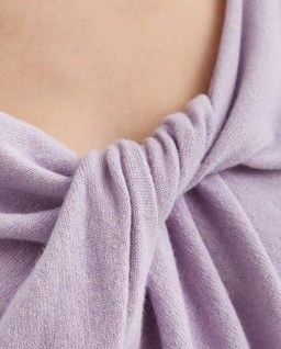 Liliowy sweter z wełny i jedwabiu - Image #3