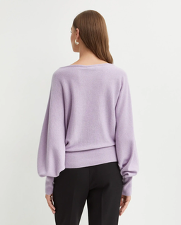 Liliowy sweter z wełny i jedwabiu - Image #1