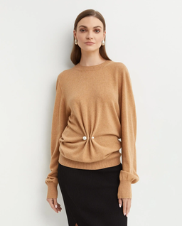 Kaszmirowy sweter z perłą - Image #0