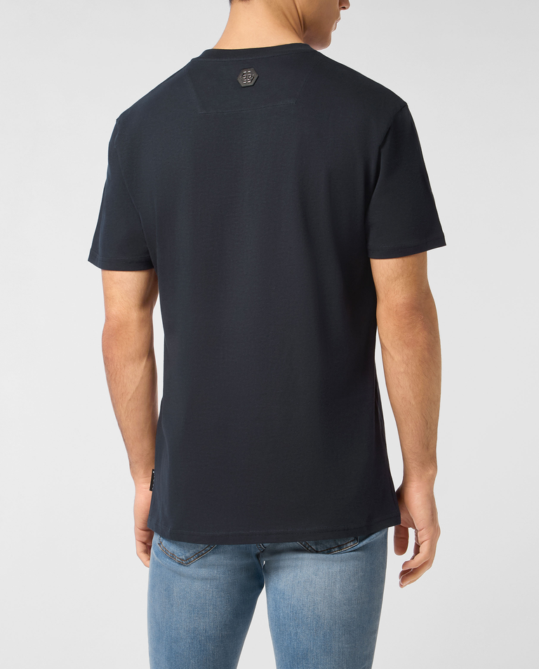 Granatowy t-shirt Skull & Bones - Image #1