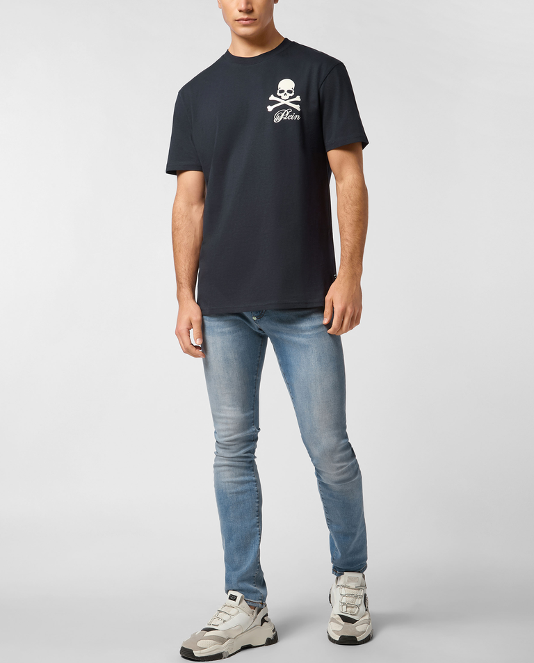 Granatowy t-shirt Skull & Bones - Image #2