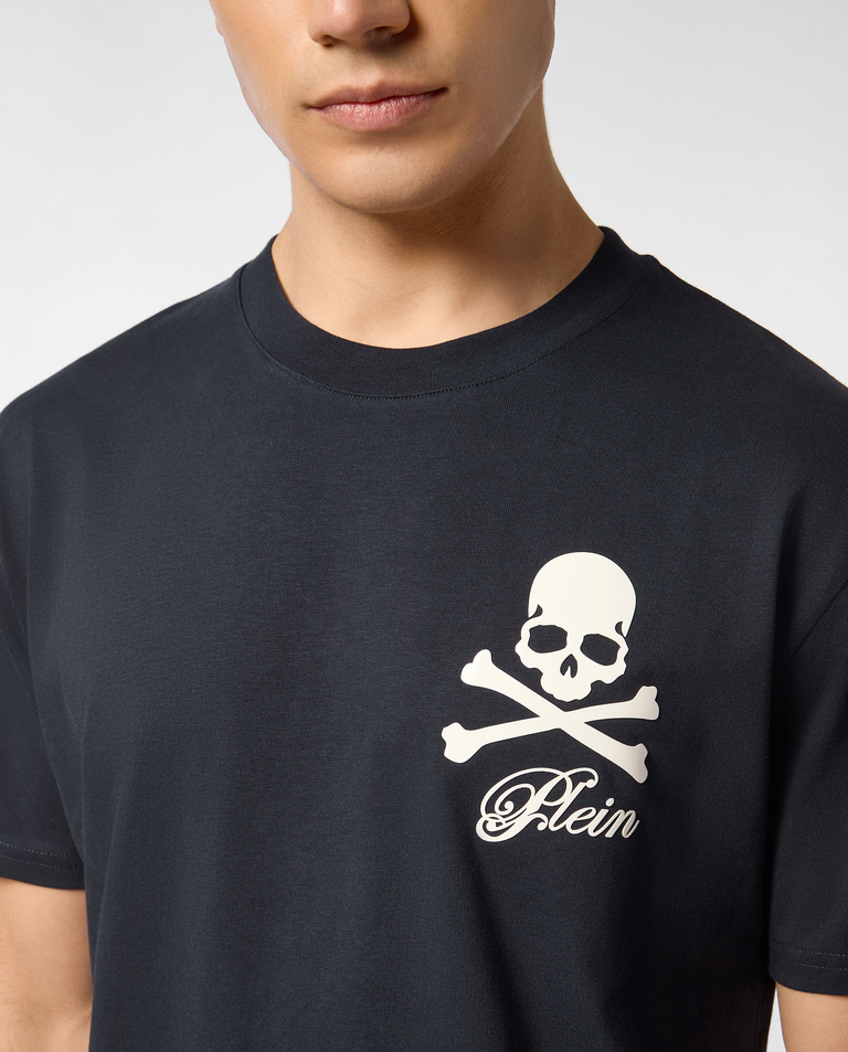 Granatowy t-shirt Skull & Bones - Image #3