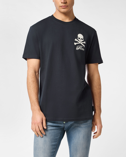 Granatowy t-shirt Skull & Bones - Image #0