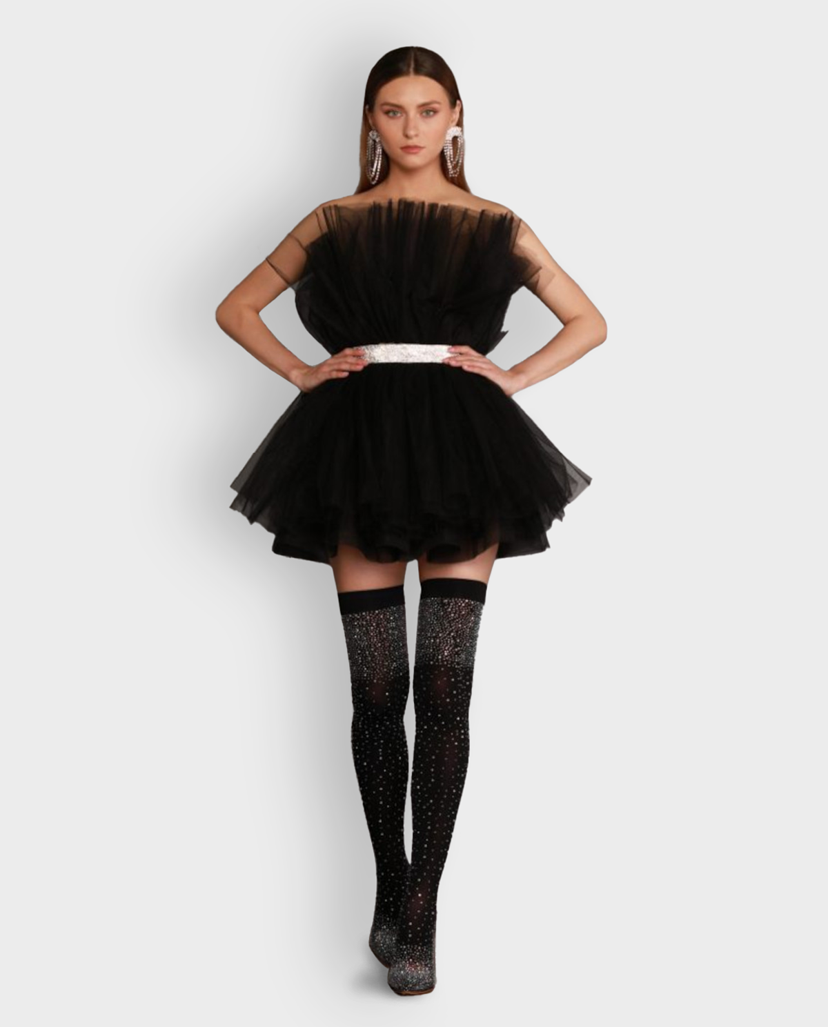 Czarna sukienka mini Anna Noir - Image #0