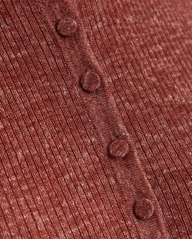 Bordowa prążkowana bluzka Anges - Image #4