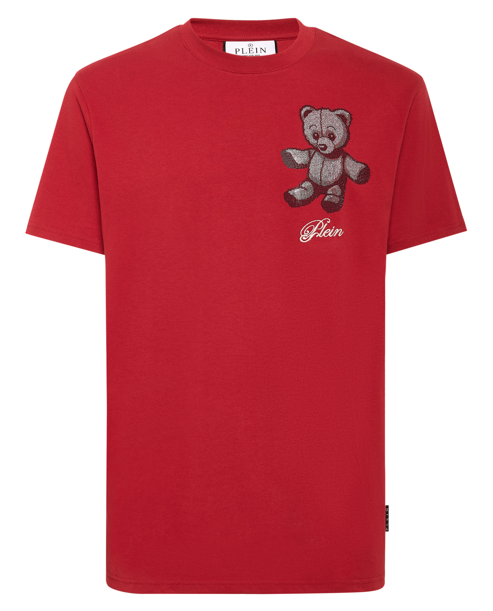 Bordowa koszulka Strass Teddy Bear - Image #4
