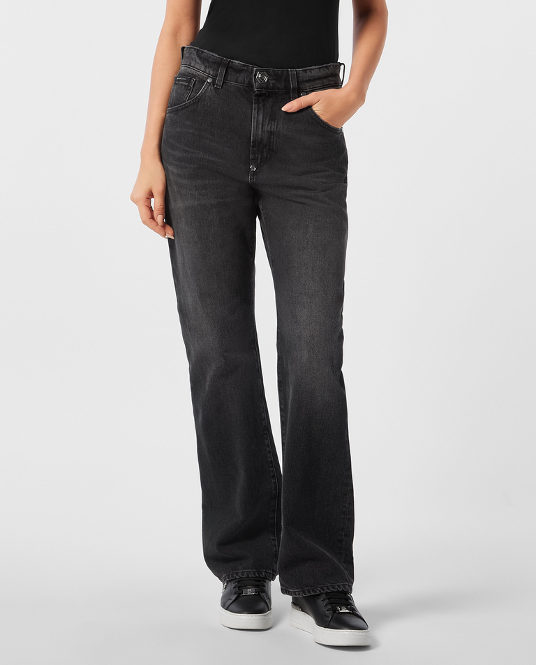 Czarne jeansy Straight Fit - Image #0