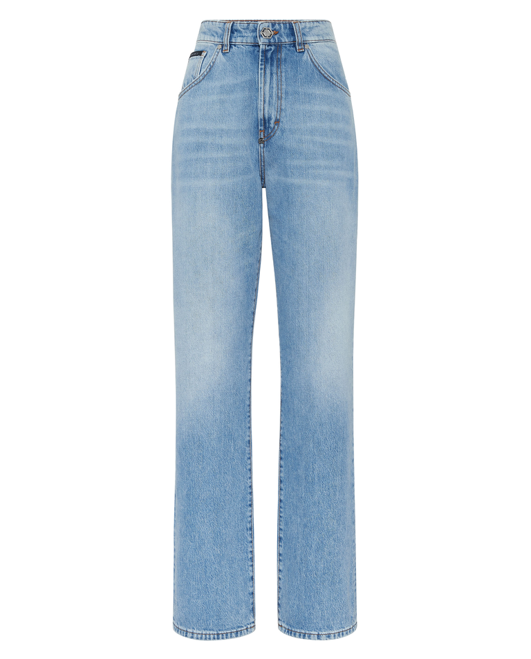 Niebieskie jeansy Straight Fit - Image #4