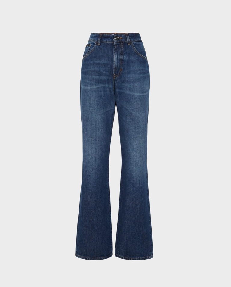 Granatowe jeansy Straight Fit
