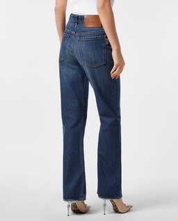 Granatowe jeansy Straight Fit - Image #1