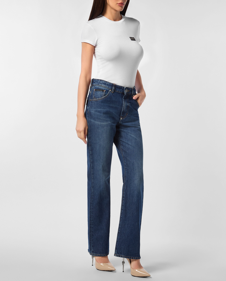 Granatowe jeansy Straight Fit - Image #2