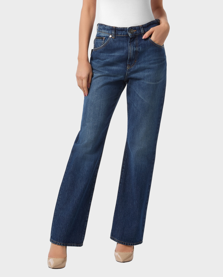 Granatowe jeansy Straight Fit - Image #0