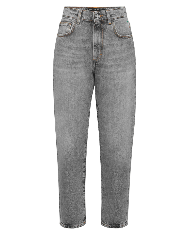 Szare jeansy Mom Fit - Image #4