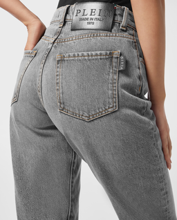 Szare jeansy Mom Fit - Image #3