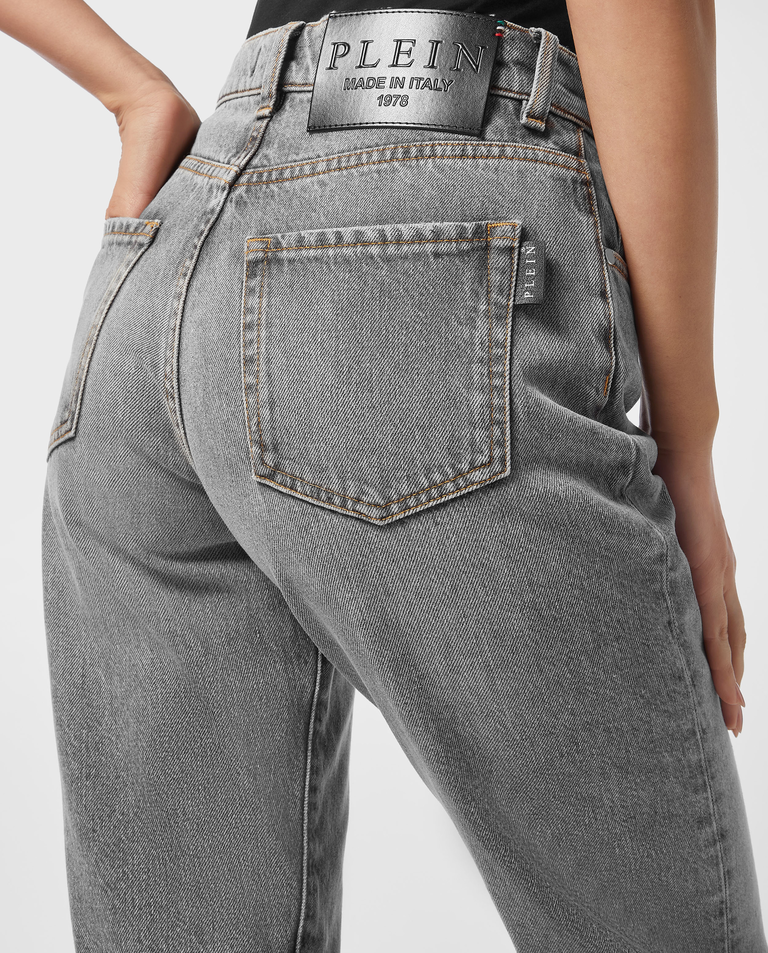 Szare jeansy Mom Fit - Image #3