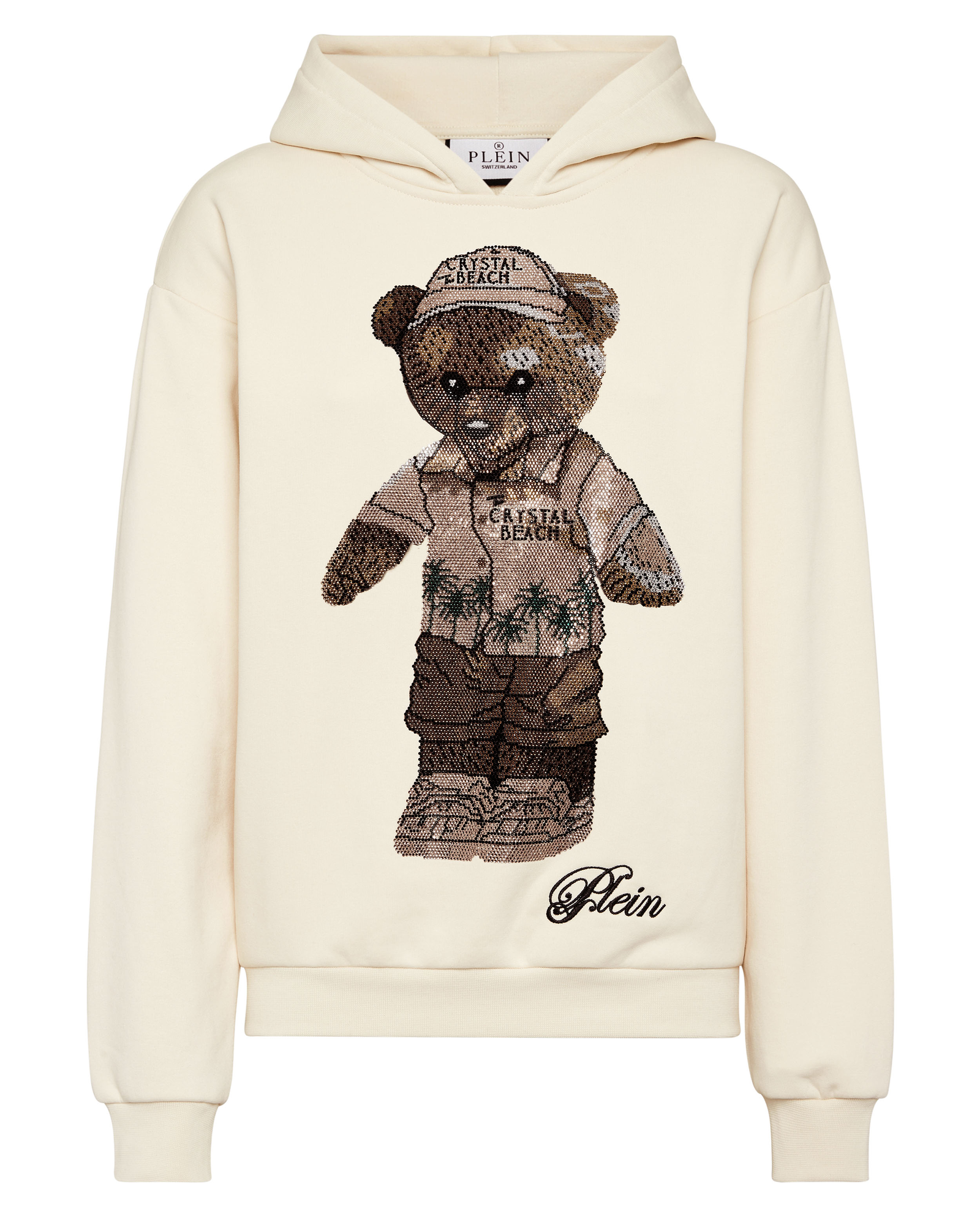 Beżowa bluza z kapturem Teddy Beach - Image #5