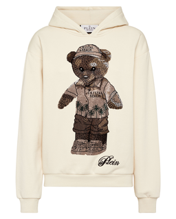 Beżowa bluza z kapturem Teddy Beach - Image #5