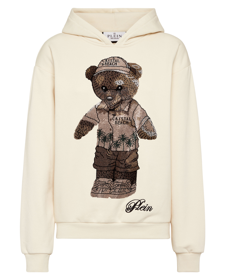 Beżowa bluza z kapturem Teddy Beach - Image #5