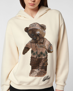 Beżowa bluza z kapturem Teddy Beach - Image #3