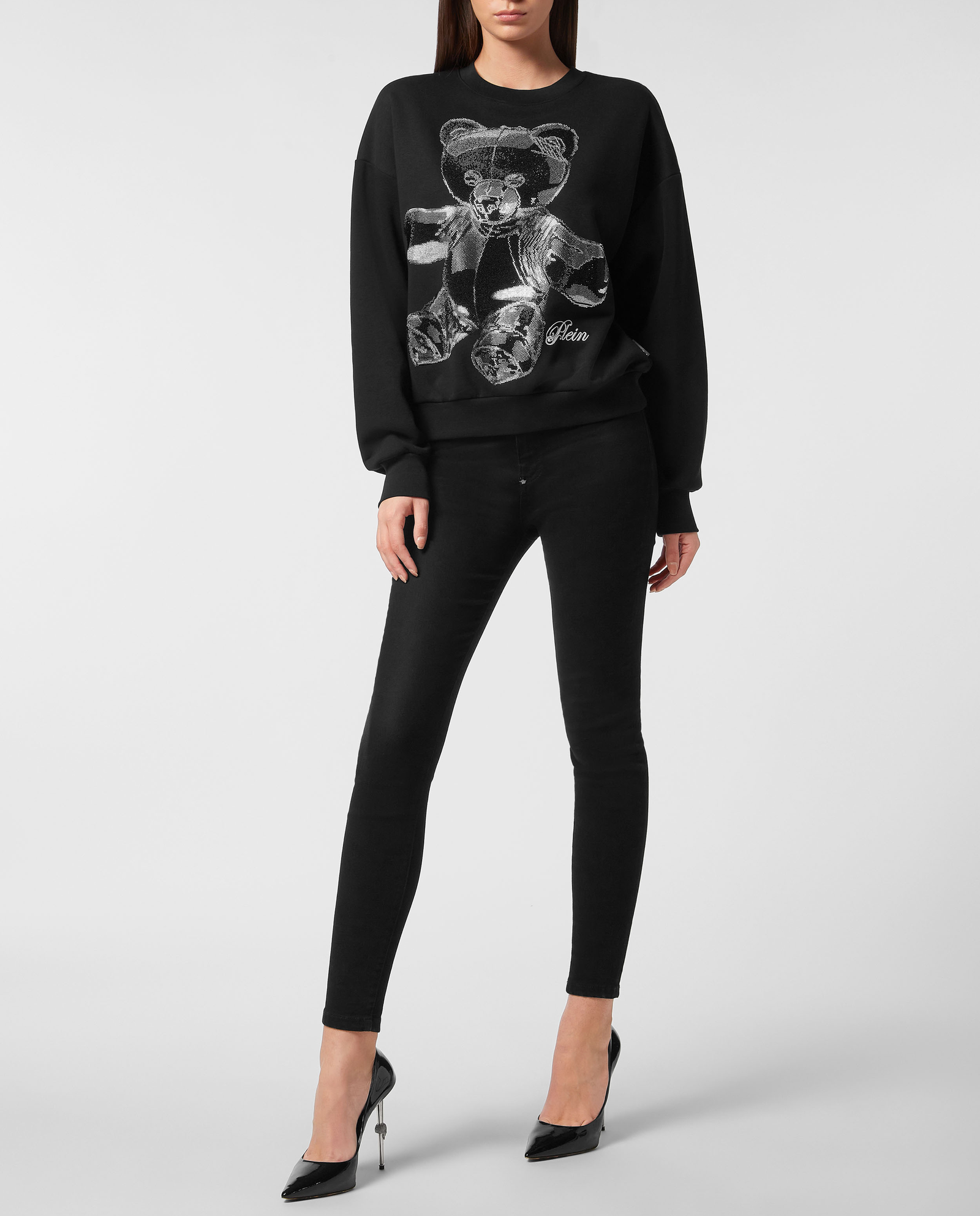 Czarna bluza z kapturem Teddy Crystal - Image #2