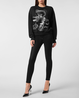 Czarna bluza z kapturem Teddy Crystal - Image #2