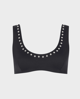 Czarny top od bikini z ćwiekami - Image #0
