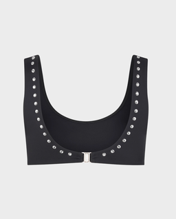 Czarny top od bikini z ćwiekami - Image #1